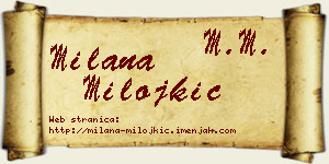 Milana Milojkić vizit kartica